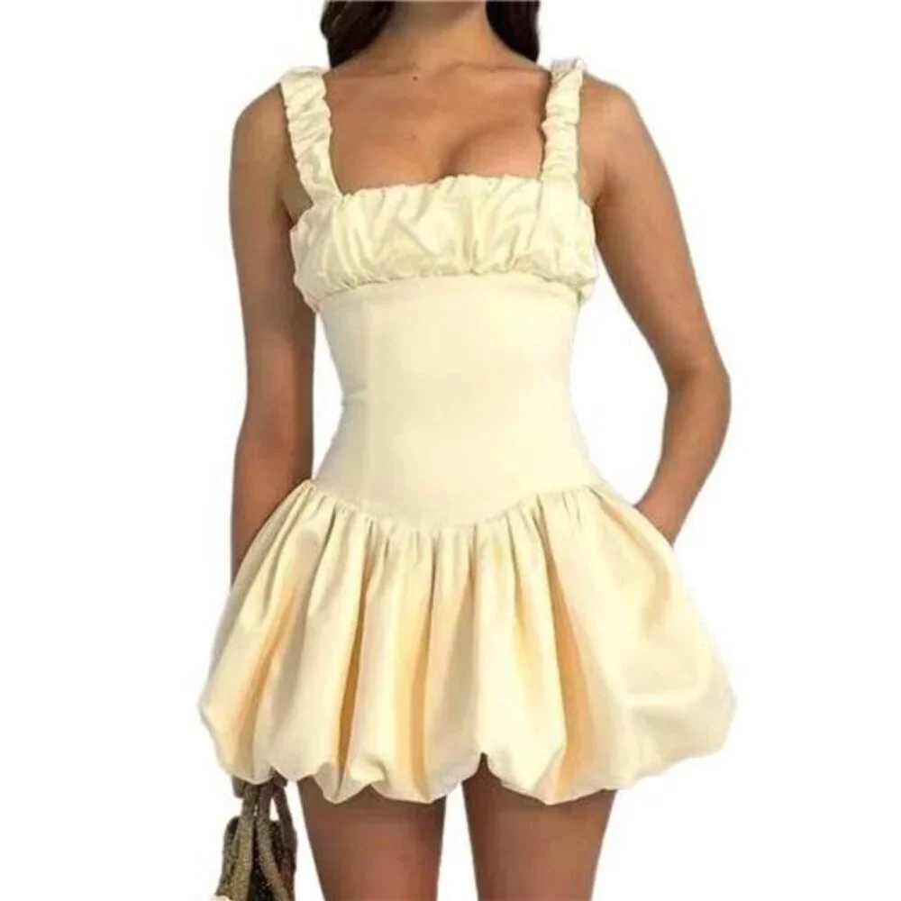 Bubble Hem Mini Dress